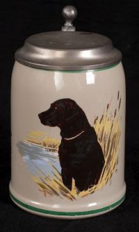 Wick Werke Labrador Retriever Dog Hunt Scene Beer Stein W. Germany